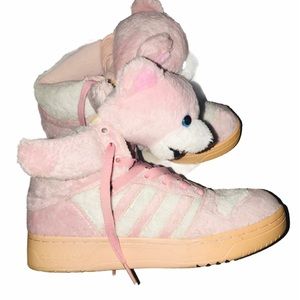 Pink bear shoes
